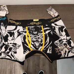 2 Pack Ed Hardy Boxer Briefs L